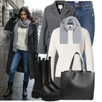 Outfity z džínu s Černá Chelsea Boty/Gumová Kotníková Bota/Kožená bunda/Bota na Platformě About You, Černá/Bílá Velká taška/Obchodní Taška/Taška/Kancelářská Taška/Shopper taška/Taška Na Rameno Pieces "Nápadný look na zimu" Outfity z džínu s Černá Chelsea Boty/Gumová Kotníková Bota/Kožená bunda/Bota na Platformě About You, Černá/Bílá Velká taška/Obchodní Taška/Taška/Kancelářská Taška/Shopper taška/Taška Na Rameno Pieces "Nápadný look na zimu"
