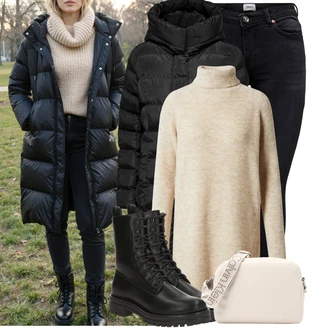 Outfity na zimu Mini s Béžová/Krémová/Bílá Taška Přes Rameno/Pánská taška/Taška/Klasická Taška Přes Rameno/Taška pro diabetiky/Malá Taška/Brašna/Sportovní Taška Přes Rameno Calvin Klein "Nápadný look na zimu"