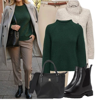 Outfit s Černá Bota Chelsea Boty/Kožená bunda Tamaris "Podzimní Look" Outfit s Černá Bota Chelsea Boty/Kožená bunda Tamaris "Podzimní Look"