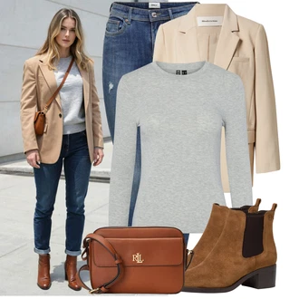 Narozeniny Léto Outfit s Béžová/Khaki/Hnědá Nezařazené Modström "Podzimní Look"Look: Bar, Škola, 60. narozeniny, Matriční Úřad, Koncert, Den matek, Narozeniny