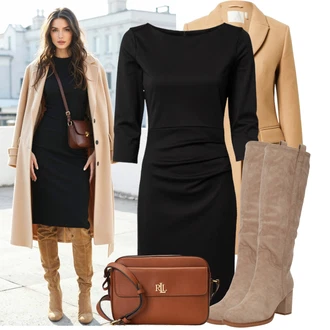 Malý Outfit s Hnědá/Červená/Zlatý Nezařazené Polo Ralph Lauren "Podzimní Look"