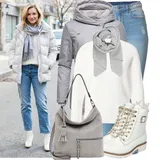 Outfity s bílými kotníkovými botami image