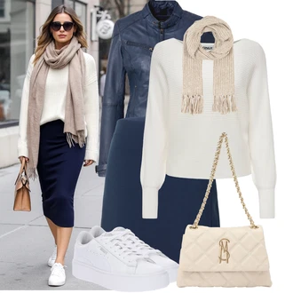 Narozeniny Léto Outfit s Béžová/Bílá/Červená/Zlatý Bagetová taška/Taška Přes Rameno/Dopisová peněženka/Malá Taška/Sportovní Taška Přes Rameno/Taška Na Svatbu Steve Madden "Podzimní outfit na volný čas"Look: Den na pláži, Malle, Bar, 18. narozeniny, 30. narozeniny, Koncert, Den matek, Narozeniny