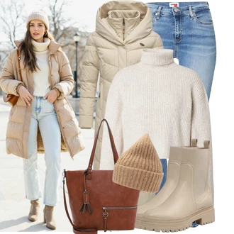 Dlouhé Outfit s Světle modrá/Modrá Kožená bunda/Kožená Pánská Bund/Navlékací džíny/Kotníková Bota/Kožené Boty/Džíny s Dírou/Džín s Nízkým Pasem/Džíny s Nízkým Sedem/Džíny s Rozparkem/Push up Džín Tommy Jeans "Pohodlné zimní outfity"