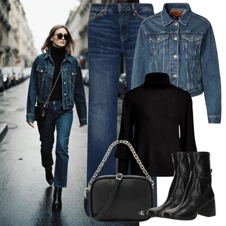 Poletje Za 60 in več outfit mit Črna/Siva Torbica za čez ramo/Vrečka za prenašanje/Torba za čez ramo/Billfold/Mini torbica/Satchel torba/Torba za čez ramo Calvin Klein Jeans "popoln jesenski videz"