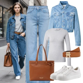 outfit mit Tommy Hilfiger "popoln jesenski videz"