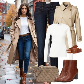 outfit mit Tommy Hilfiger "popoln jesenski videz"