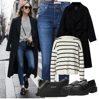 outfit mit Armani Exchange "praktičen jesenski videz"