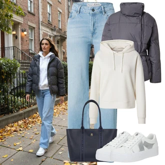 outfit mit Tommy Hilfiger "praktičen jesenski videz"