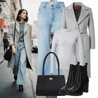 Poletje Za 60 in več outfit mit Črna Chelsea Škornj/Usnjena Jakna/Klasični gležnjar/Usnjeni gležnjar/Podloženi Gležnar/Poletni gležnjar/Western gležnjar Guess "praktičen jesenski videz"