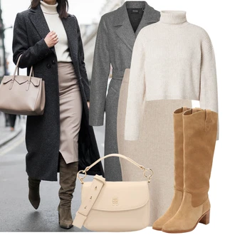 Outfit s Hnědá/Béžová Kozačka Na Podpatku/Bota se širokým nohavici/Špičatá Kozačka/Jezdecká Bota/Kozačka po Kolena/Vintage kozačka/Klasická kozačka/Dlouhá Kozačka/Kovbojská Bota Polo Ralph Lauren "Stylové kombinace pro volný čas"