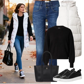 outfit mit Tommy Hilfiger "udoben jesenski videz"