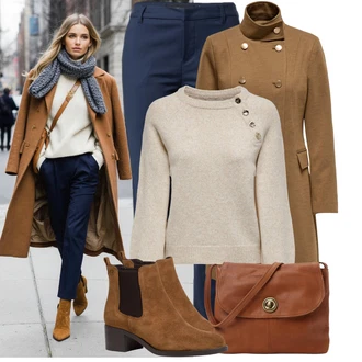 Outfit s Hnědá/Béžová/Žlutá Taška Přes Rameno/Klasická Taška Přes Rameno/Sportovní Taška Přes Rameno/Brašna/Dopisová peněženka/Taška na Macbook/Taška/Nezařazené Pieces "Vkusný podzimní outfit"