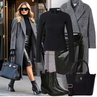 Svatební host Outfit s Černá/Bílá Edited "Podzimní Outfity"