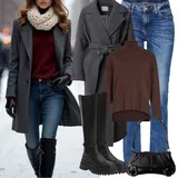 Outfity s plochými kozačkami nad kolena image