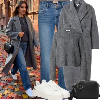 Klasické Koncert Outfit s Světle modrá/Modrá Zkrácené Džíny/Navlékací džíny/Džíny s Rozparkem/Sportovní boty/Capri Džíny/Kotníková Bota/Dámské Džíny s Délkou 7/8/Boyfriend Džínové kalhoty/Rovná Džína/Slim Fit Džíny/Pánské tričko/Girlfriend Džíny/Džíny Regular Fit VERO MODA "Podzimní Outfity"Look: 90tá léta, Klasické, Cool, Mom, Premium, Western, Den na pláži, Koncert, Biřmování, Den matek