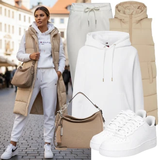 Jesenske Outfiti Lepo mit Bež/Khaki Legica iz Žameta/Pletena Pajkica/Pajkice z Razporkom/Neprosojna Pajkica/Tople Pajkice trendy. ing, Bež/Rjava Poslovna torba/Vrečka za prenašanje/Previjalna torba/Torba za čez ramo/Pisarniška torba/Satchel torba/Torba za čez ramo/Nakupovalka MICHAEL Michael Kors "Jesenski Outfit za vsakdanjo uporabo"Look: Lepo, Brez šivov, Disko, Plemenita, Seksi, Univerzitetni, Ekstravaganten, Mom, Stari denar