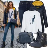 Outfity s kotníkovými botami na podpatku image