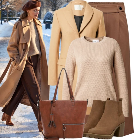 Kombinace Khaki/Hnědá/Béžová Palazzo Kalhoty/Culotte Kalhoty/Plisovaná Kalhoty/Plisovaná kalhoty/Kalhoty s Vysokým Pasem/Slinky Kalhoty/Široká Kalhoty/Mušelínové kalhoty/Rozšířená Kalhoty/Kalhoty se Štěrbinou/Tradiční Kalhoty JdY