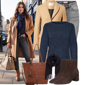 Outfity na zimu 80tá léta s Tmavě modrá/Černá/Fialová Šál weekday "Pohodlné zimní outfity"Look: Cool, Traditional, Retro, 80tá léta