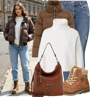 90tá léta Outfit s Modrá/Světle modrá Džíny s Dírou/Push up Džín/Kotníková Bota/Dámské Džíny s Délkou 7/8/Kožená bunda/Zkrácené Džíny/Džíny s Rozparkem/High Waist Džínové Kalhoty/Kožené bundy Only "Pohodlné zimní outfity"Look: Styl, 90tá léta, Cool, Disko, Krásný, Old Money, Bezešvé