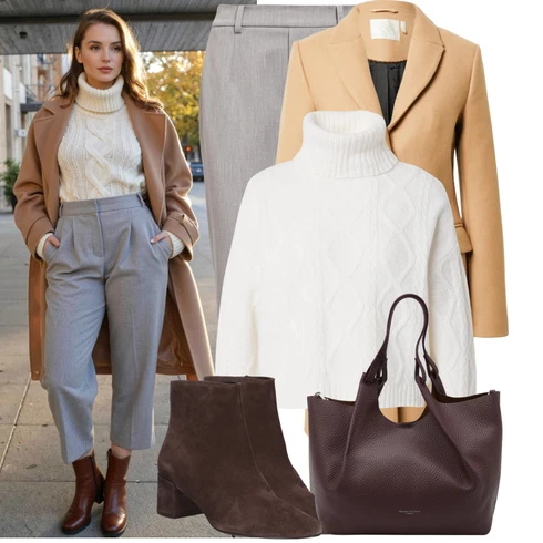 Kombinace Šedá/Béžová/Světle šedá/Hnědá Rovná Kalhoty/Chinos/Bengaline Kalhoty/Navlékací Kalhoty/Obleková Kalhoty/Business Kalhoty/Úzká Kalhoty/Lněné Kalhoty/Mušelínové kalhoty/Kalhoty s nášivkou uprostřed/Kalhoty se Štěrbinou Object