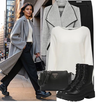 Outfity na zimu Estetika, Vintage s Oranžová/Černá/Bílá Pánská taška/Pásková taška/Klasická Taška Přes Rameno/Dopisová peněženka/Malá Taška/Brašna/Sportovní Taška Přes Rameno Guess "Stylový zimní outfity"Look: Rad, Klasické, Cool, Elegantní, Extravagantní, Metal, Kancelář, Premium, Retro, Vintage