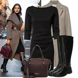 Outfity se šaty s pláštěm image