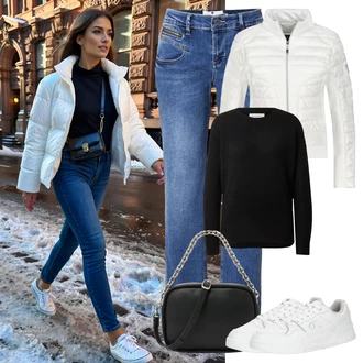 outfit mit Črna/Siva Torbica za čez ramo/Vrečka za prenašanje/Torba za čez ramo/Billfold/Mini torbica/Satchel torba/Torba za čez ramo Calvin Klein Jeans "udoben zimski videz"