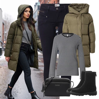 outfit mit About You "udoben zimski videz"