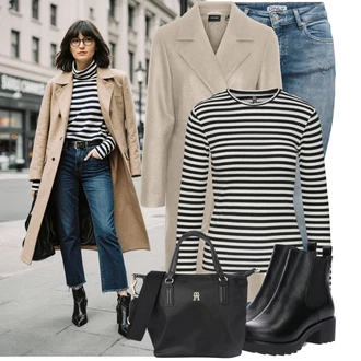 Outfit s Hnědá/Béžová/Khaki/Šedá VERO MODA "Vánoční outfit"