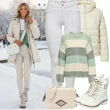 Outfity s bílými kozačkami na zimu image