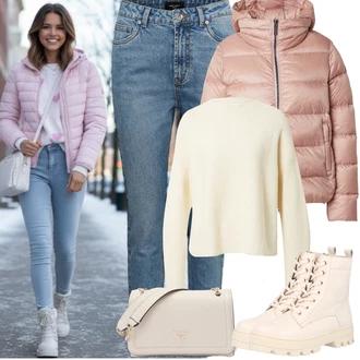 Kulatý výstřih Outfit s Krémová/Oranžová/Bílá/Khaki/Béžová Jednoduchý Svetr/Mohair Pullover/Svetr Carmen/Kašmírový Svetr/Basic Svetr/Vlněný Svetr/Svetr z Jemné Pleteniny Armedangels "zimní outfit"