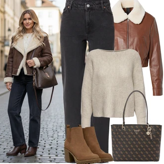 Outfit s Černá/Tmavě šedá/Šedá/Světle šedá/Khaki Úzká Kalhoty/Zimní Kalhoty/Boyfriend Kalhoty/Kalhoty se Štěrbinou/Ležérní Kalhoty/Rovná Kalhoty/Kalhoty s 5 kapsami/Twillová Kalhoty monki "zimní outfit"