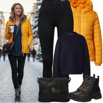 Karneval Outfit s Žlutá/Oranžová Nezařazené About You "Zimní Outfity"Look: Bar, Výročí, Galavečer, Škola, Festival, Nový Rok, Biřmování, Koncert, Karneval