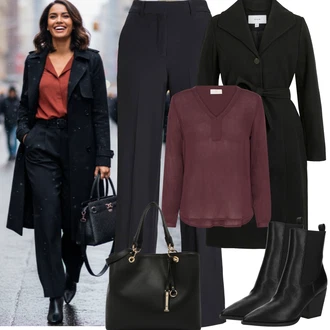 Outfity pro baculky Šik s Černá/Červená/Hnědá/Bílá/Béžová Obchodní Taška/Taška/Taška Přes Rameno/Kancelářská Taška/Brašna/Shopper taška/Sportovní Taška Přes Rameno/Taška Na Rameno About You "Zimní Outfity"Look: Rad, Šik, Elegantní, Cool, Kancelář, Old Money