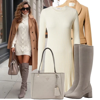 Outfity na zimu Ke kolenům s Bílá/Žlutá/Krémová/Khaki Edited "Zimní outfit pro volný čas" Outfity na zimu Ke kolenům s Bílá/Žlutá/Krémová/Khaki Edited "Zimní outfit pro volný čas"