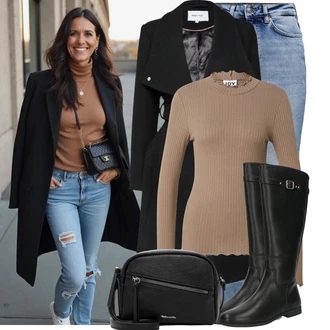 Klasické Koncert Outfit s Světle modrá/Modrá Rovná Džína/Zužující se Džíny/Girlfriend Džíny/Boyfriend Džínové kalhoty/Vintage džíny/High Waist Džínové Kalhoty/Zimní bunda/Mom Jean/Dad Džíny/Džíny s Rozparkem/Kožená Pánská Bund Only, Černá About You, Černá Pánská taška/Klasická Taška Přes Rameno/Malá Taška/Brašna/Sportovní Taška Přes Rameno Tamaris "Zimní outfit pro volný čas"Look: Styl, 90tá léta, Klasické, Cool, Krásný, Vintage, Bar, Koncert, Šik, Francouzské, Elegantní, Moderní, Business, Firemní večírek, Rad, Lak, Kancelář, Old Money, Nadrozměrné, Premium, Punk, Retro, S průsvitem, Malle, Pohřeb