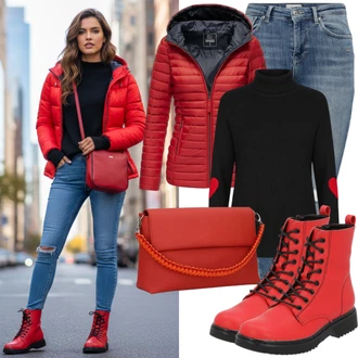 Stojáček Outfit s Černá/Šedá/Tmavě šedá Mohair Pullover/Rolák/Zimní Svetr/Vlněný Svetr Edited "Zimní Outfit"