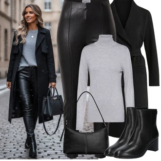 Outfit s Černá Chelsea Boty/Vintage Kotníková Bota/Letní kotníková kozačka/Kotníková Bota s Podšívkou/Kožená bunda/Klasická kozačka/Kožená kotníková bota/Plochá Kotníková Bota/Ovčí Kožešinová Bota Polo Ralph Lauren "Zimní outfity"