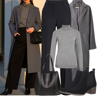 Outfity s botami s Černá/Hnědá/Bílá Obchodní Taška/Shopper taška/Velká taška/Taška/Sportovní Taška Přes Rameno/Taška Na Rameno/Kancelářská Taška/Taška Přes Rameno Only "Zimní outfity"