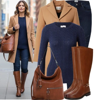 Bar Outfit s Modrá/Tmavě modrá Motorkářské Džíny Only "Nápadný look na zimu"Look: Bar, Koncert, Škola, 18. narozeniny