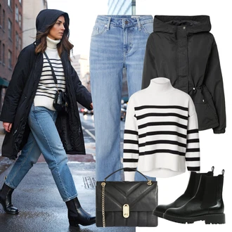 outfit mit Torba za čez ramo Ted Baker "Obleka za zimo"