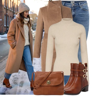 Outfit s Khaki/Béžová/Hnědá Sveter Svetr s holým zády/Basic Svetr/Rolák/Svetr z Jemné Pleteniny/Crop Svetr Edited "Perfektní na zimu" Outfit s Khaki/Béžová/Hnědá Sveter Svetr s holým zády/Basic Svetr/Rolák/Svetr z Jemné Pleteniny/Crop Svetr Edited "Perfektní na zimu"