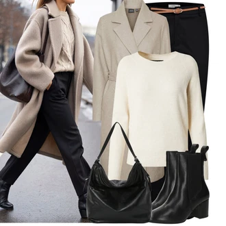 Outfity na zimu Culotte s Černá Úzká Kalhoty/Chinos/Bengaline Kalhoty/Obleková Kalhoty/Business Kalhoty/Navlékací Kalhoty B.young "Perfektní na zimu"