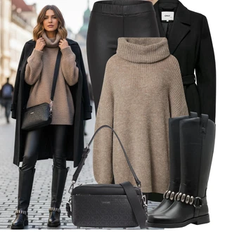 Outfity na zimu s Černá/Bílá Kaffe "Pohodlné zimní outfity"