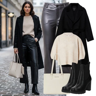 outfit mit Črna Škorenj Chelsea Škornj/Usnjena Jakna/Klasični gležnjar/Usnjeni gležnjar/Podloženi Gležnar/Poletni gležnjar/Western gležnjar Guess "Popolno za zimo"