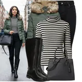 Outfity s džíny s vysokým pasem image