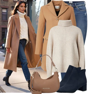 Outfit s Modrá/Tmavě modrá/Světle modrá Kožená bunda/Navlékací džíny/Kožené bundy/Džíny s Nízkým Sedem/Džín s Nízkým Pasem/Džíny s Dírou/Džíny s Rozparkem/Push up Džín/Kožené Boty/Kotníková Bota Only "Stylový zimní outfity"