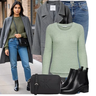 Outfit s Zelená/Světle zelená Sveter Jednoduchý Svetr/Svetr Carmen/Kašmírový Svetr/Vlněný Svetr/Svetr s Kulatým Výstřihem/Termo Svetr/Basic Svetr/Pletený Svetr/Svetr z Jemné Pleteniny Only "Stylový zimní outfity" Outfit s Zelená/Světle zelená Sveter Jednoduchý Svetr/Svetr Carmen/Kašmírový Svetr/Vlněný Svetr/Svetr s Kulatým Výstřihem/Termo Svetr/Basic Svetr/Pletený Svetr/Svetr z Jemné Pleteniny Only "Stylový zimní outfity"